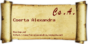 Cserta Alexandra névjegykártya
